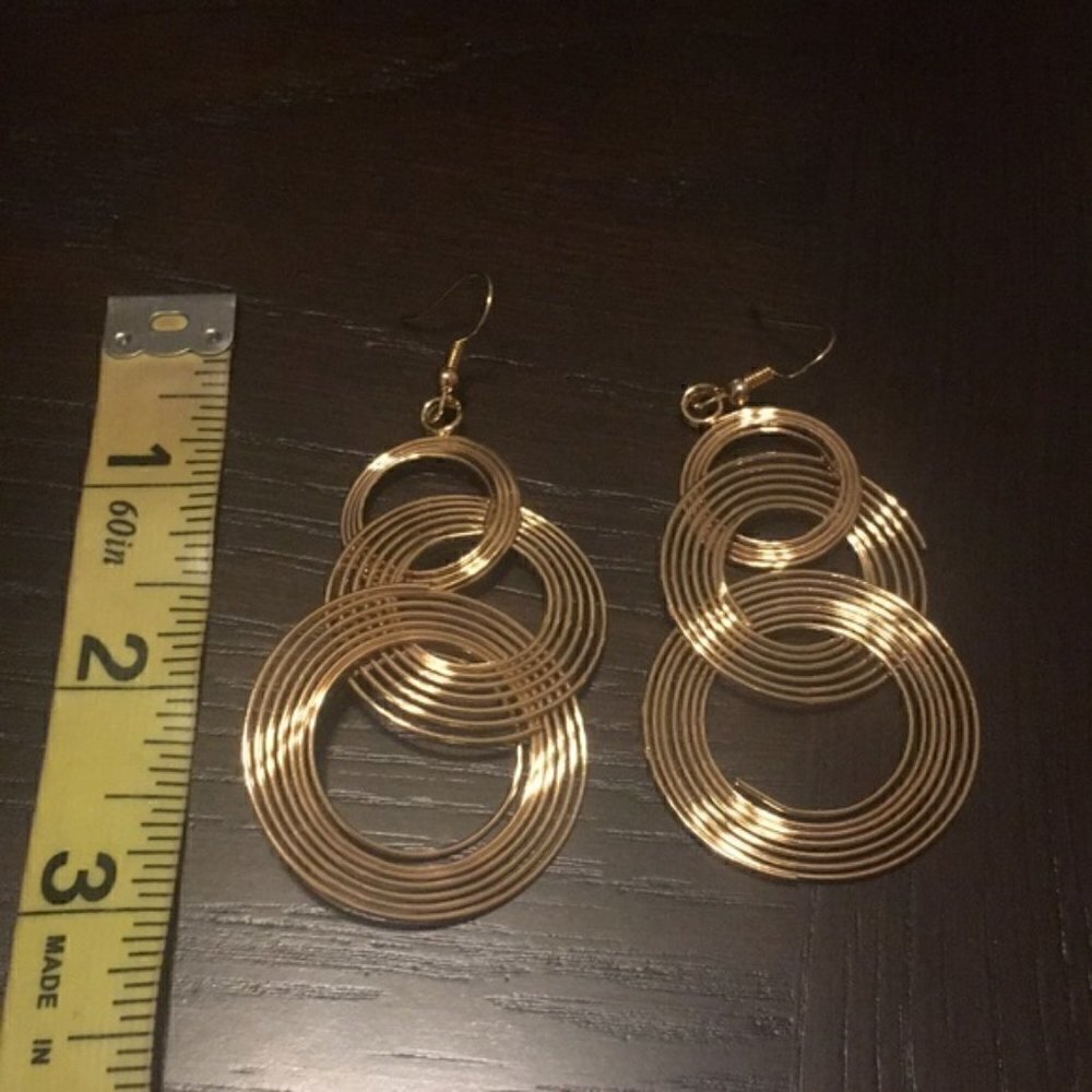 Elegant long circle earrings jewelry - Picture 5 of 8
